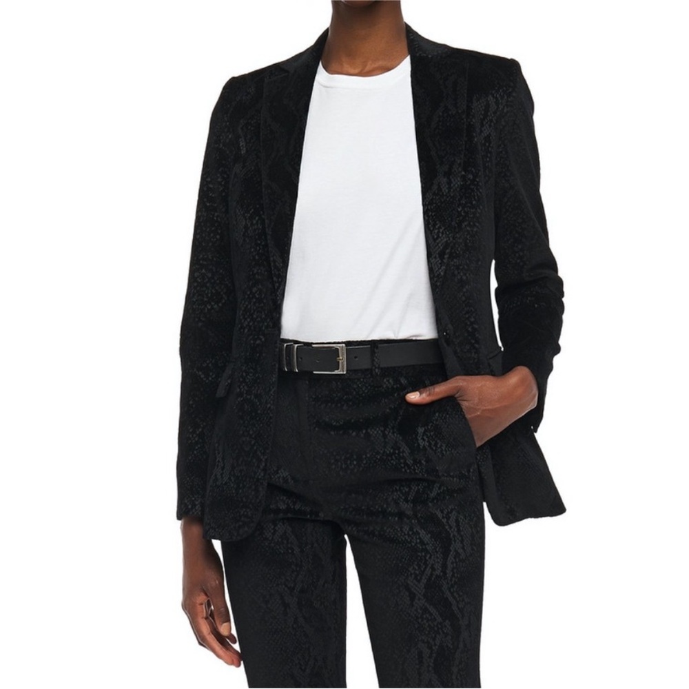 Frame Velvet Python Blazer Size 4